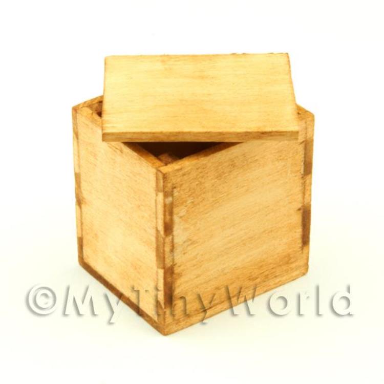 Dolls House Miniature Small Aged Wood Packing Case