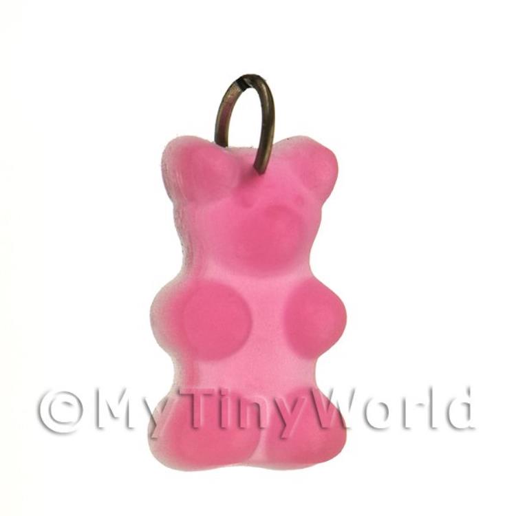 Translucent Pink Gummy Bear Charm