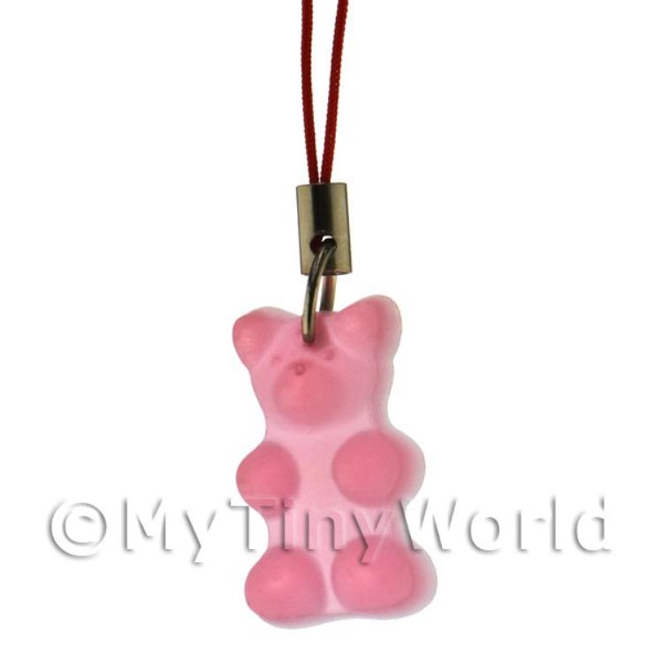 Translucent Light Pink Gummy Bear Phone Charm
