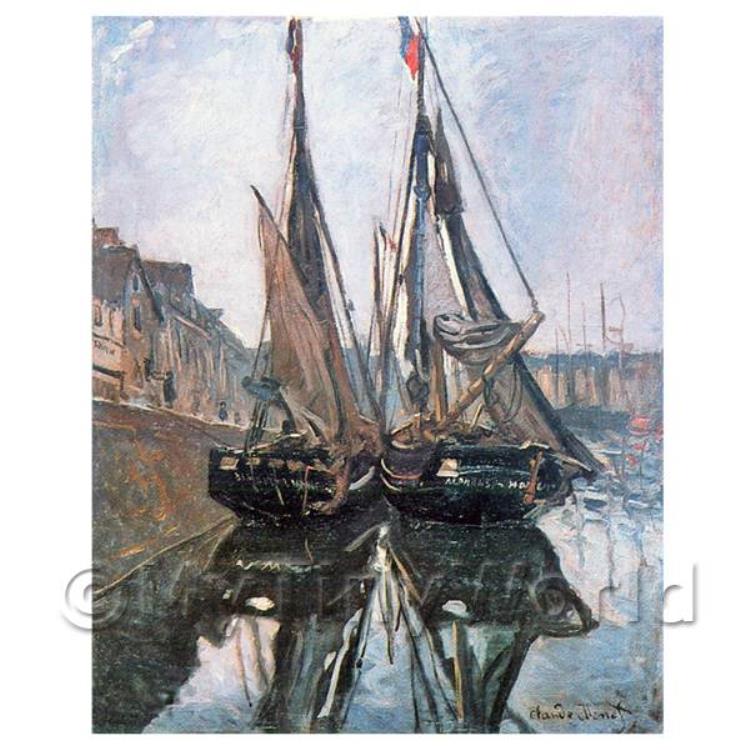 Claude Monet Painting - Fishing Boats At Honfleur