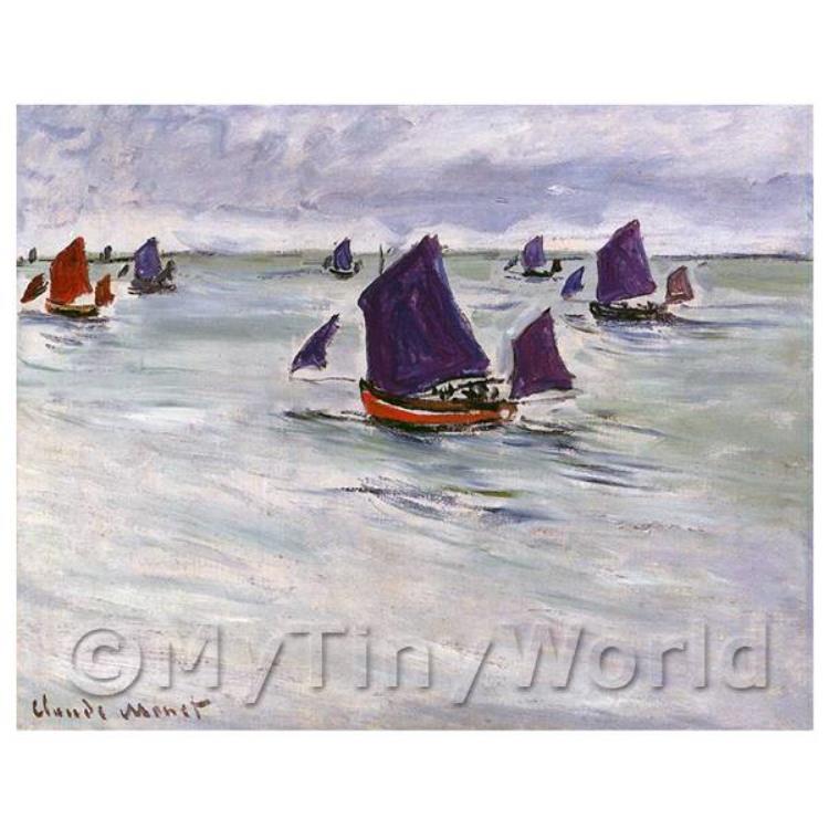 Claude Monet Painting - Fishing Boats Off Pourville